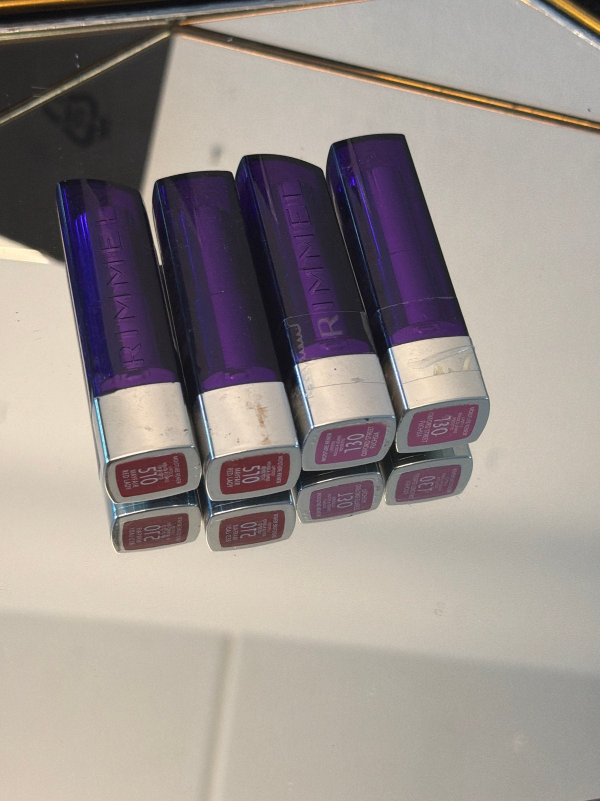 4 Rimmel Lasting Finish Lippenstift - Diverse Kleuren, Gebruikt, Lippen, Ophalen of Verzenden, Make-up