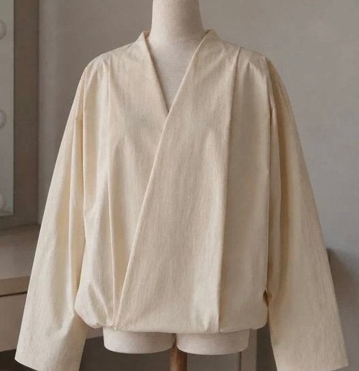 Zara oversized bomberjack gerimpeld lijfje pofmouwen ecru., Ophalen of Verzenden, Nieuw, Maat 36 (S), Beige