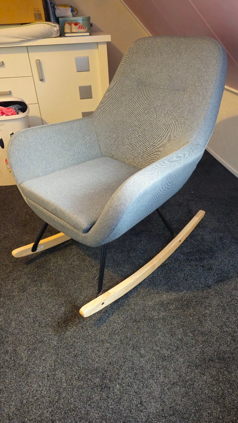 schommelstoel, Huis en Inrichting, Ophalen, 75 tot 100 cm, Zo goed als nieuw, Stof