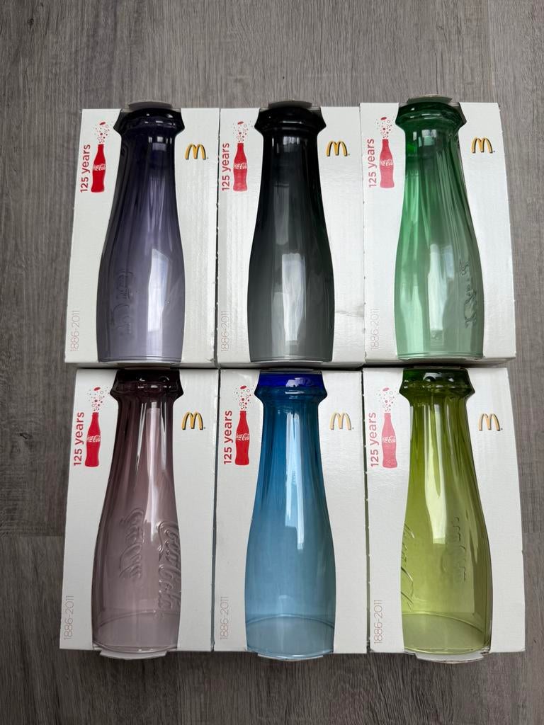 Coca cola glazen set mcdonalds 2011, Verzamelen, Glas en Borrelglaasjes, Ophalen, Nieuw, Frisdrankglas