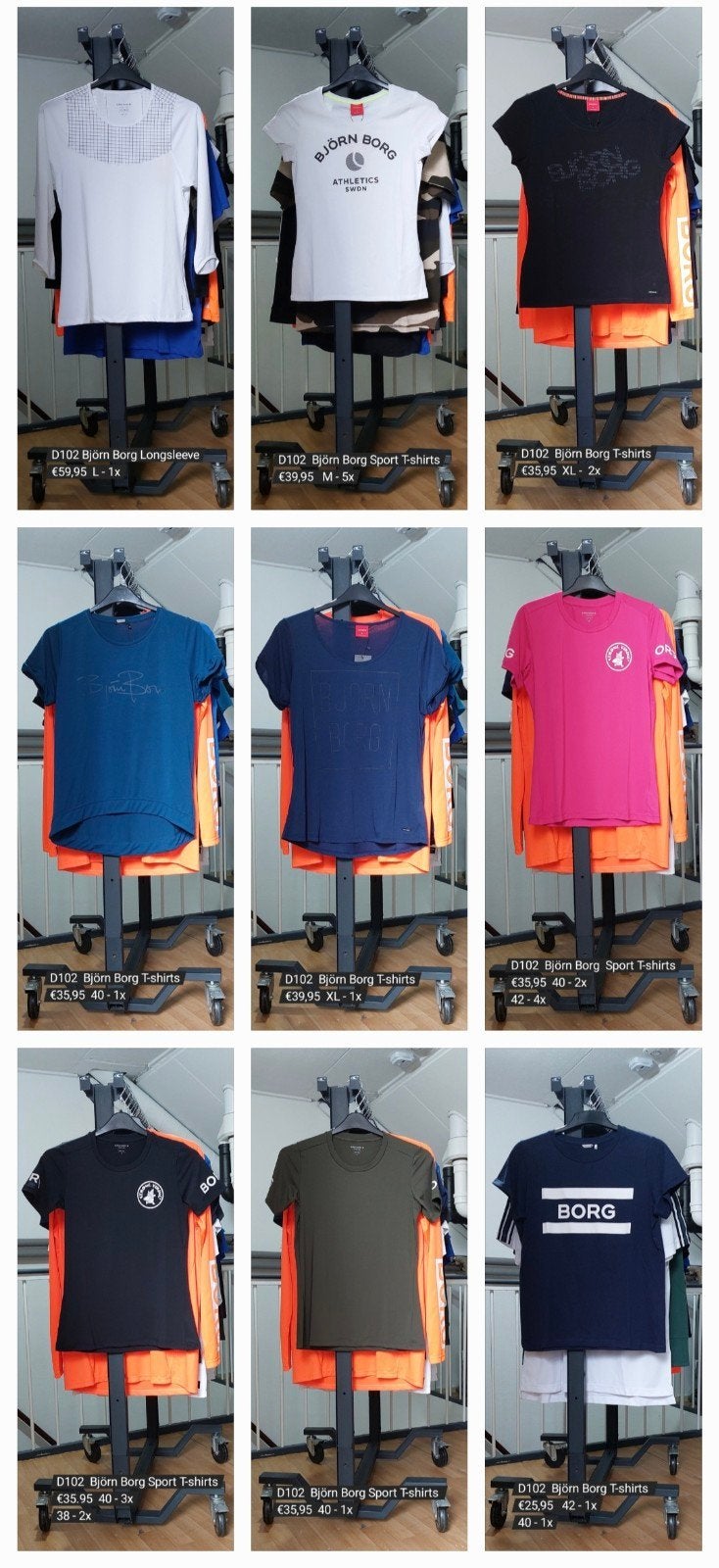 Partij Merkkleding verkopen! Diverse BjörnBorg SportT-shirts, Ophalen of Verzenden, Nieuw