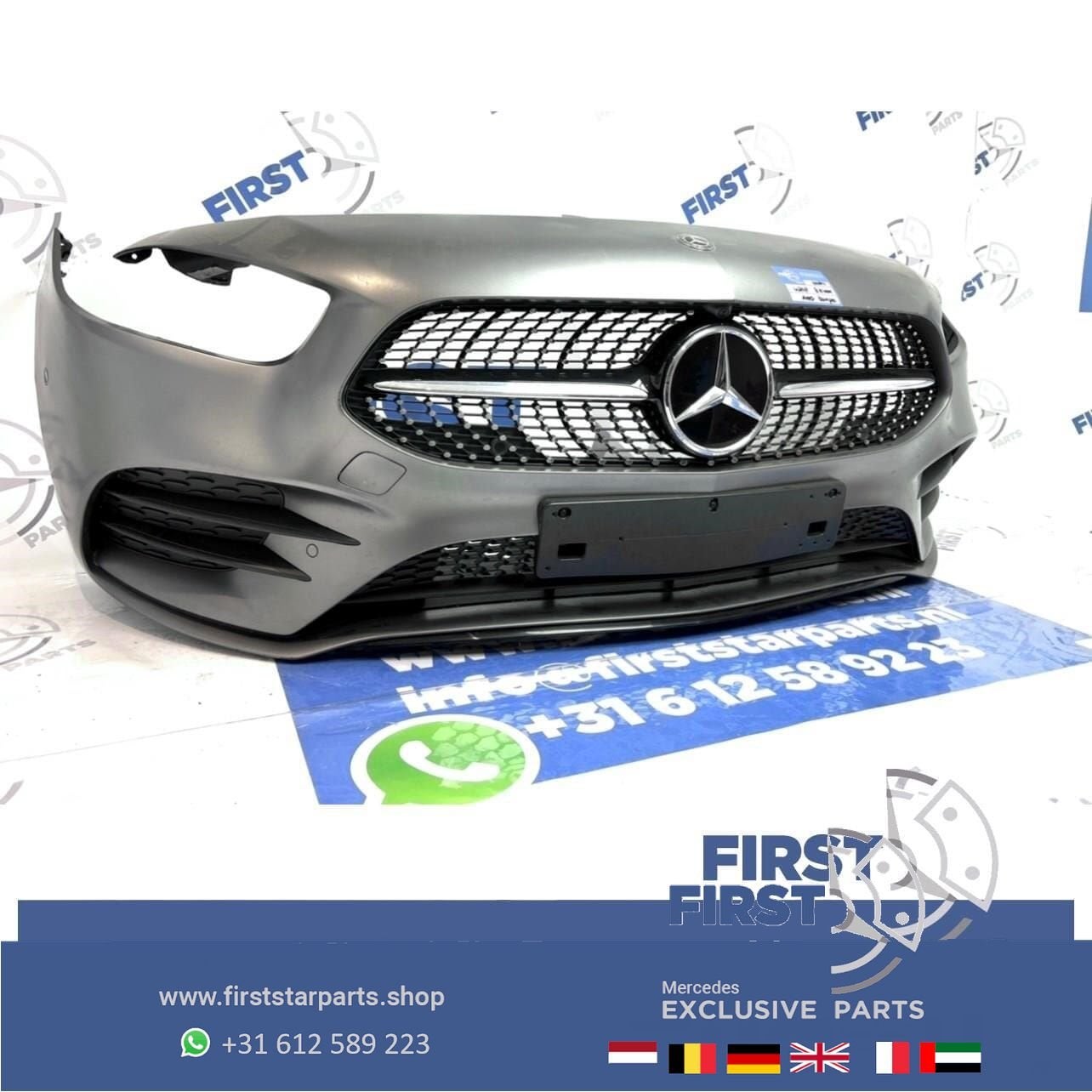 W247 B KLASSE AMG VOORBUMPER COMPLEET MAGNO GRIJS  2018-2022, Gebruikt, -, Voor, Ophalen of Verzenden