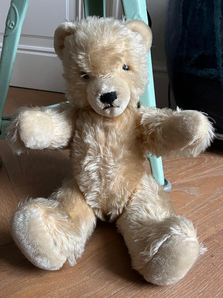 Teddy beer mohair 42 cm, Verzamelen, Beren en Cherished Teddies, Ophalen of Verzenden, Gebruikt, Stoffen beer, Overige merken