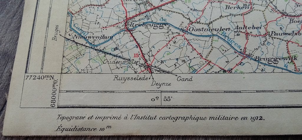 Jaar 1906-1912 Militaire Stafkaarten Landkaarten Landmacht, Nvt., Overige typen, Ophalen of Verzenden, Nederland