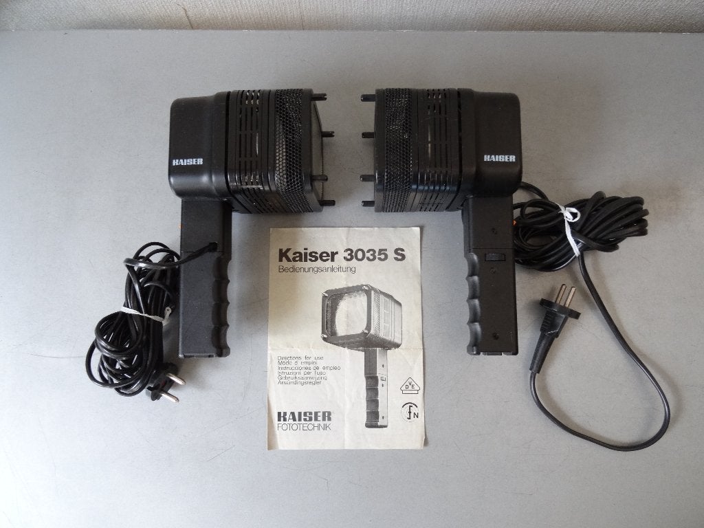 2 vintage Kaiser filmlampen, Ophalen, Gebruikt, Lamp of Flitsset