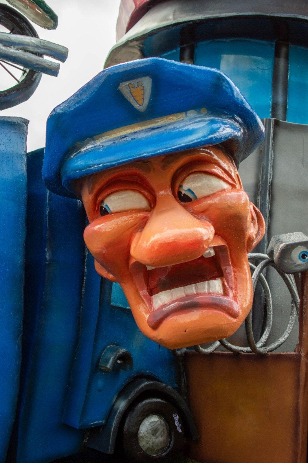 Carnavalskop Politieagent, Ophalen, Gebruikt, Feestartikel, Carnaval