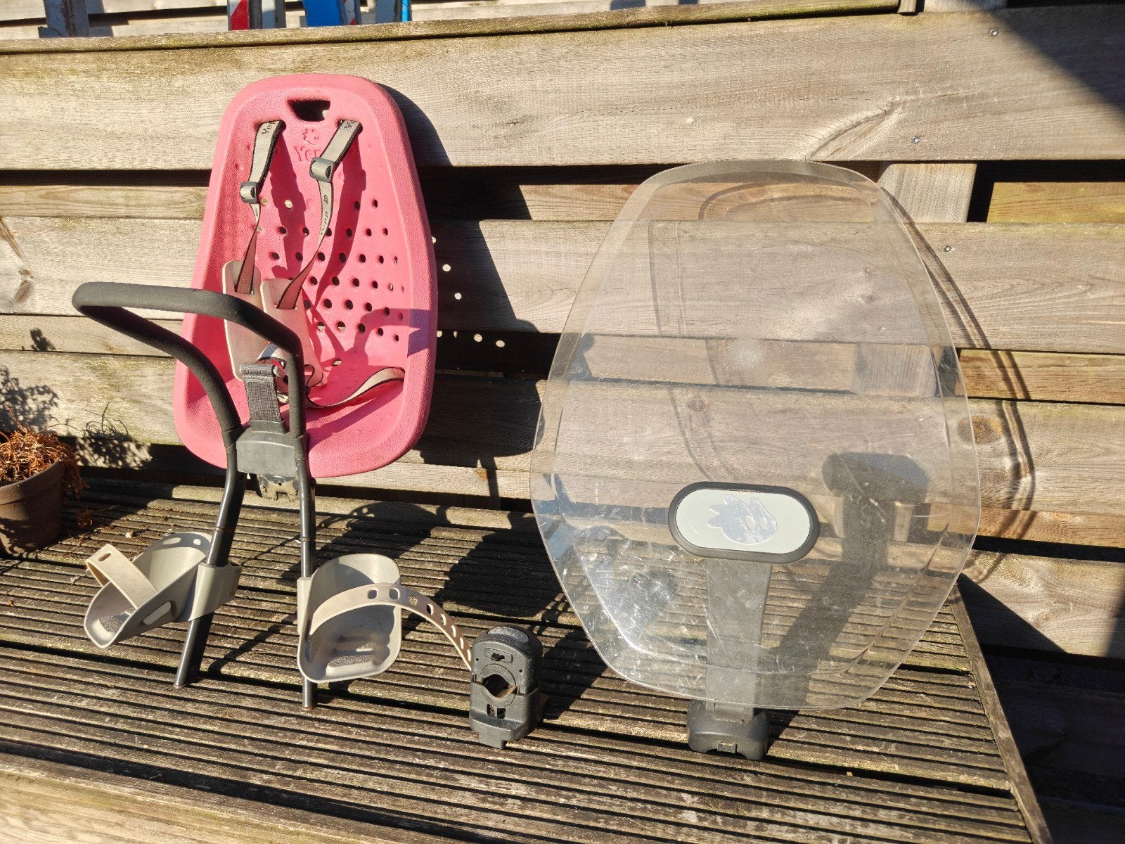 Yepp Mini fietszitje roze met windscherm fietsstoeltje, Ophalen, Yepp, Voorzitje, 0 t/m 13 kg
