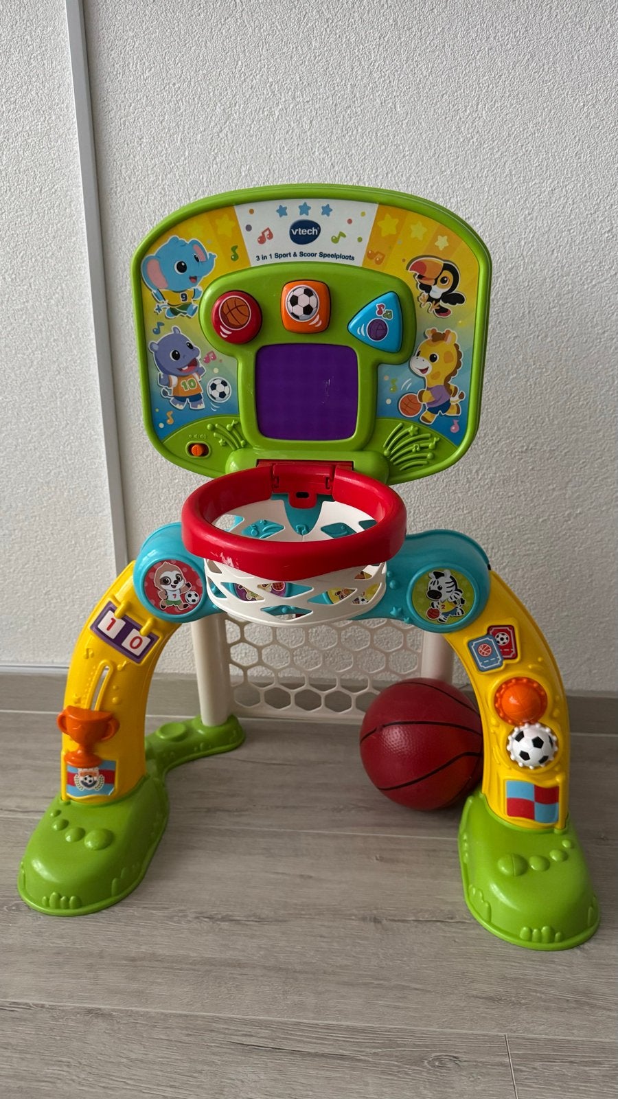 VTech 3-in-1 Sport & Scoor Speelplaats Basketbal Voetbal, Ophalen, Zo goed als nieuw