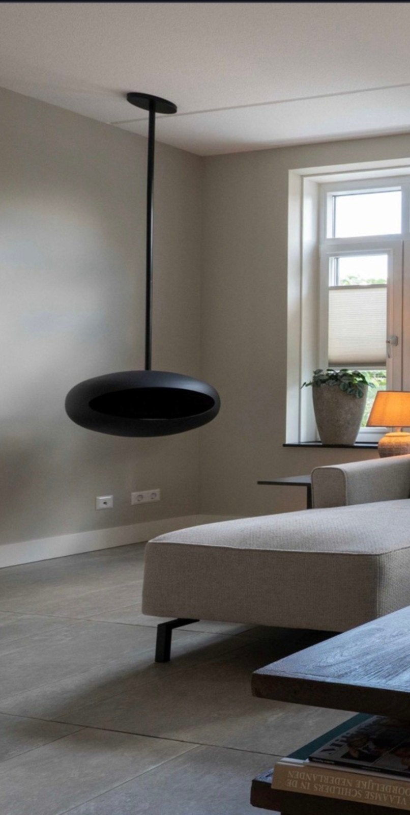 Moderne hangende Bio ethanol haard- Stijlvol en Sfeervol, Huis en Inrichting, Haarden, Ophalen, Zo goed als nieuw, Vrijstaande haard