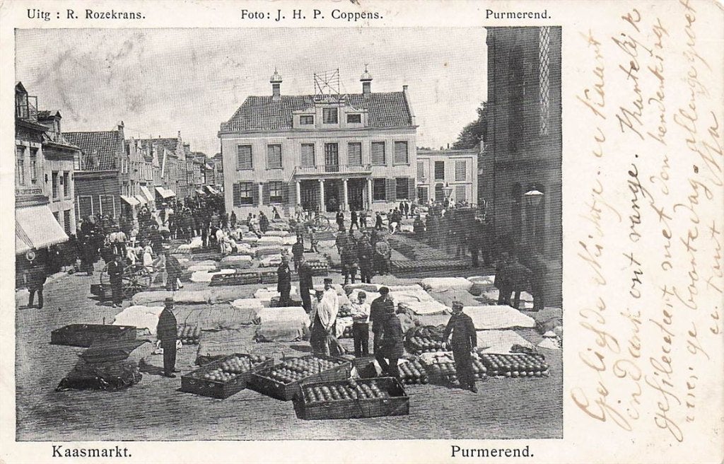 702-113-007 Purmerend Kaasmarkt, Verzamelen, Ansichtkaarten | Nederland, Verzenden, Voor 1920, Noord-Holland