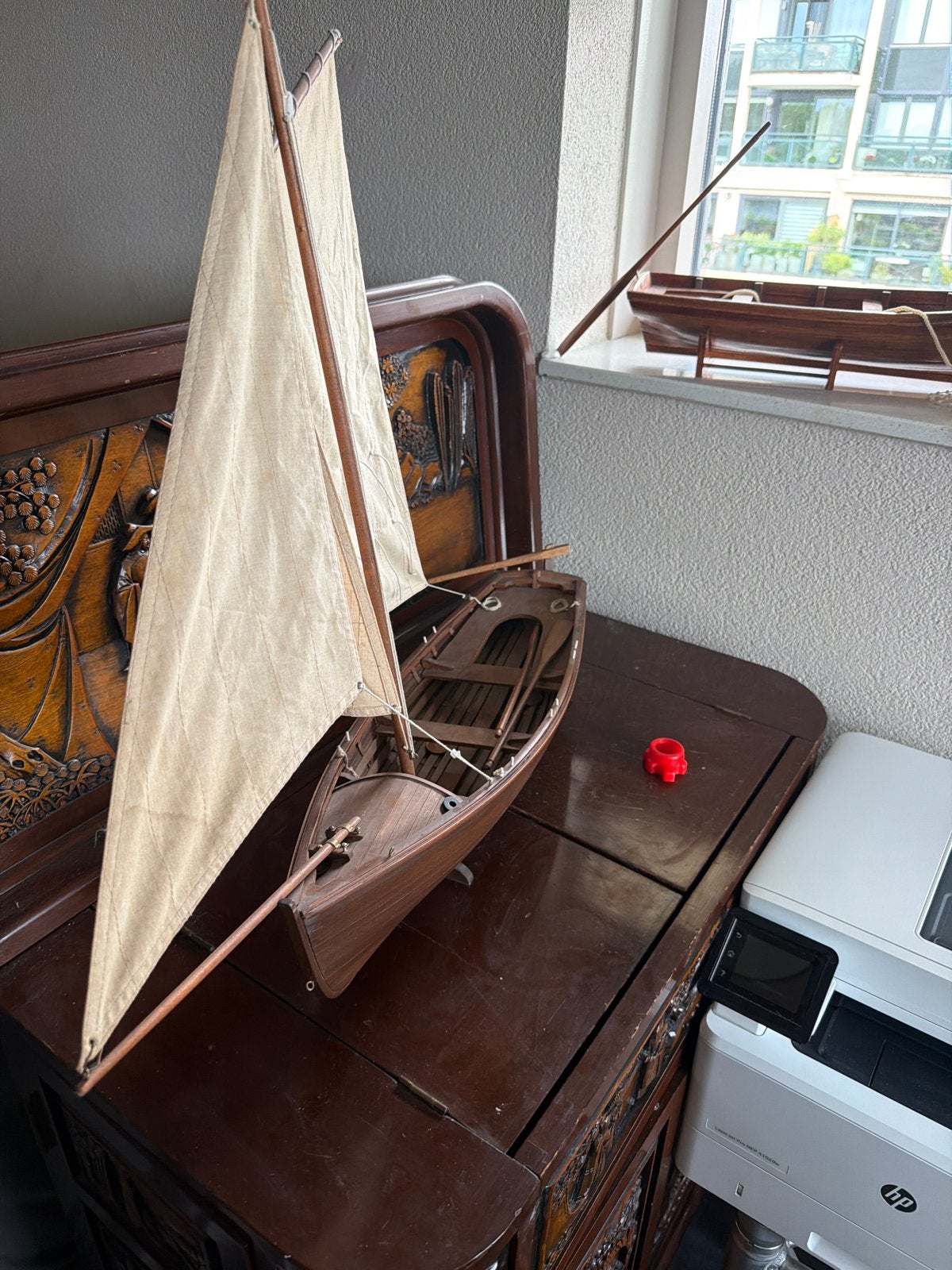 Houten Zeilboot Model - Handgemaakt, Ophalen, Zo goed als nieuw, Groter dan 1:32, Overige merken