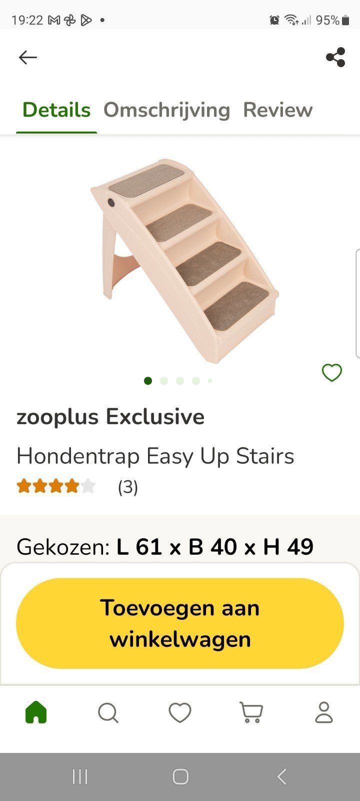 Honden trapje  opvouwbaar, Dieren en Toebehoren, Ophalen, Zo goed als nieuw