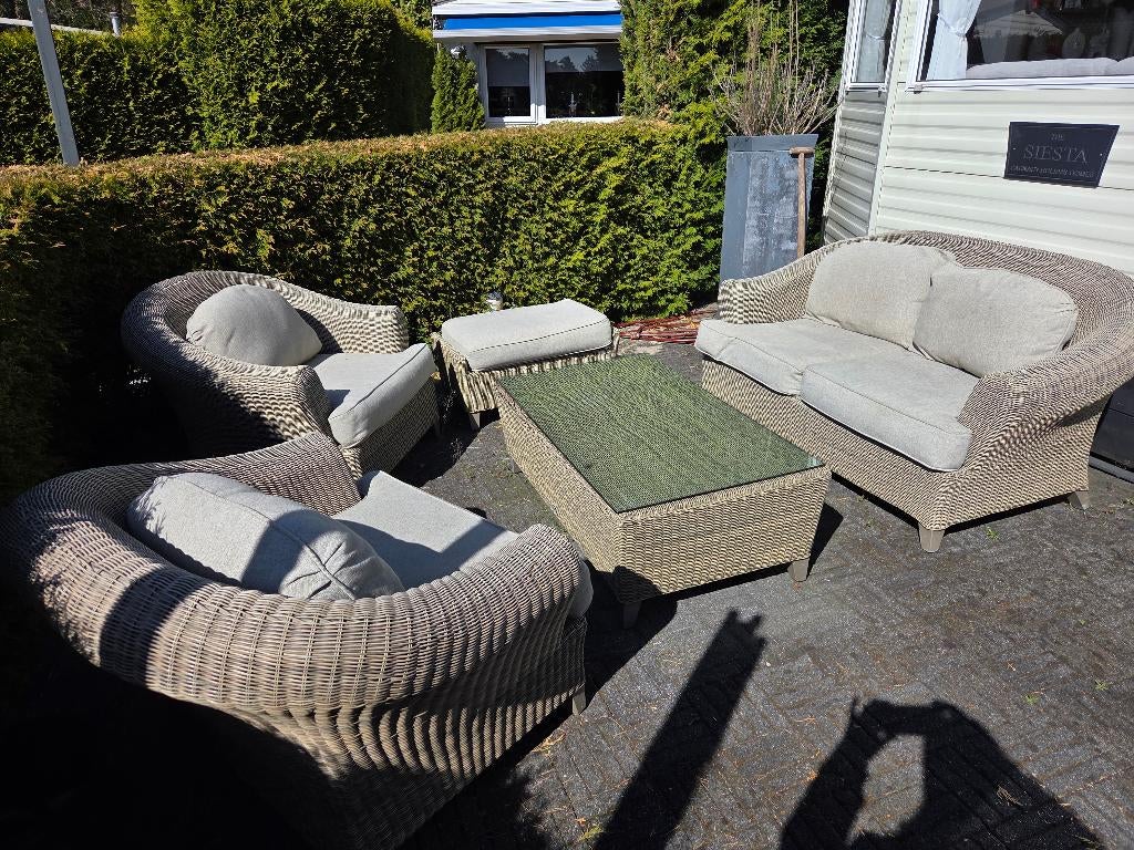 Tuin set, Ophalen, 5 zitplaatsen, Gebruikt, Rotan