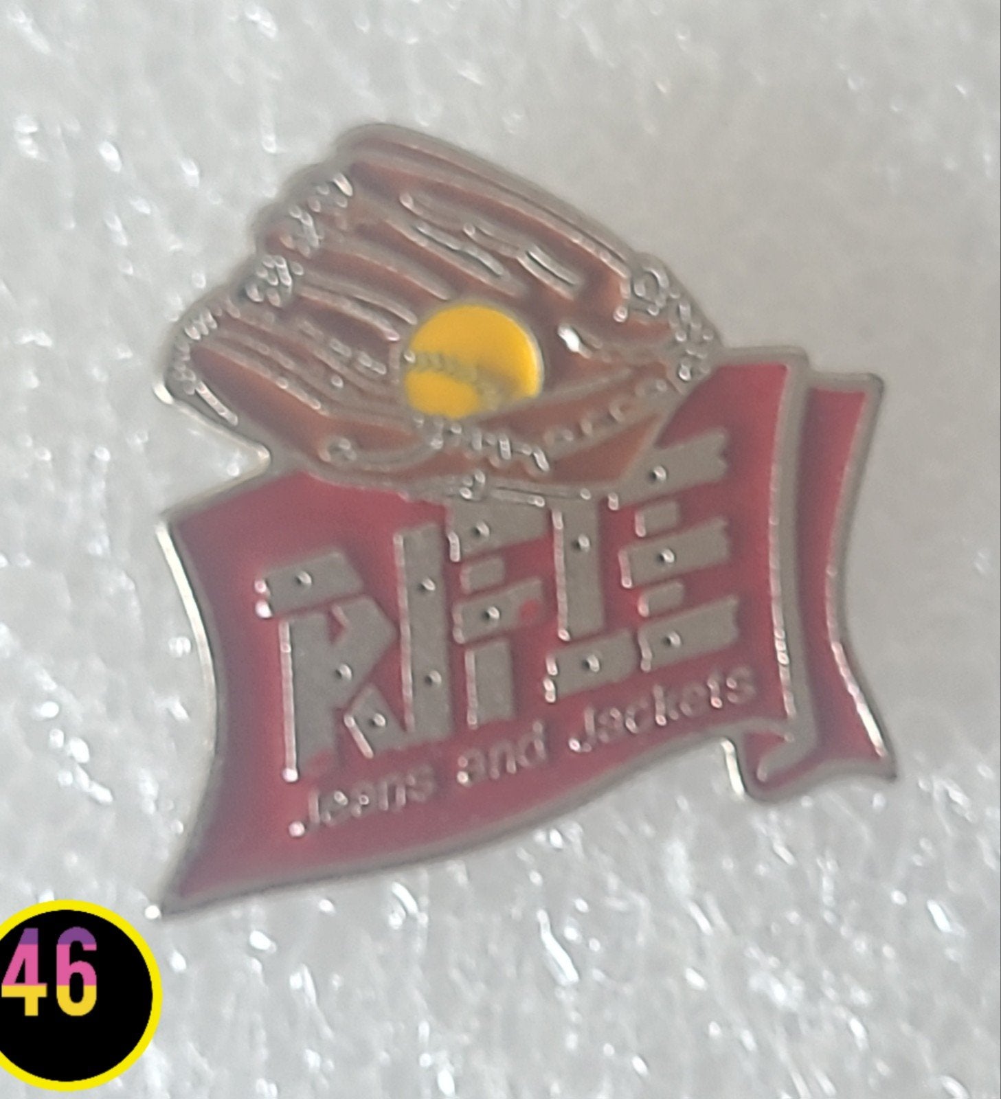 Vintage Rifle Jeans & Jackets Honkbal Pin Speldje, Verzenden