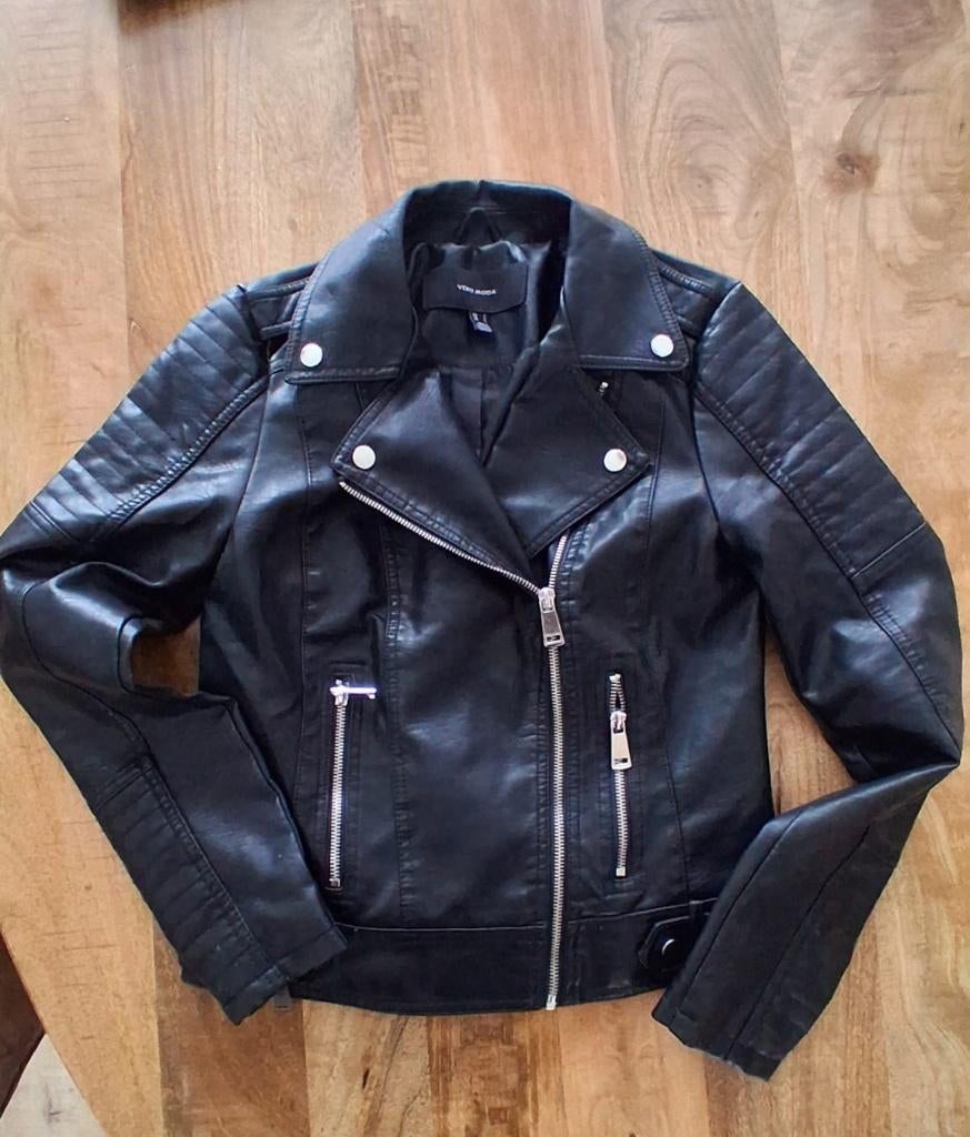 Leerlook  jasje Vero Moda S, Ophalen of Verzenden, Zo goed als nieuw, Maat 36 (S), Zwart