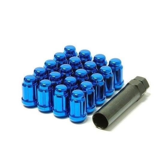 Muteki Closed end short Blauw wielmoeren set M12 x 1.5