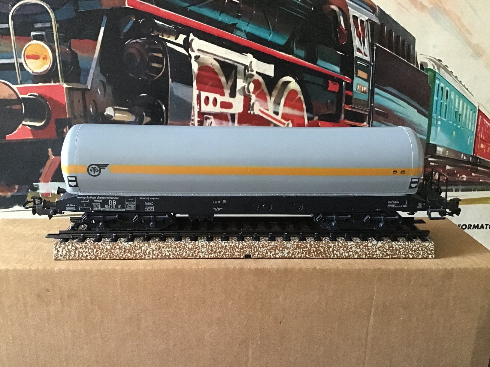 Marklin 4628 ketelwagen voor vloeibaar gas VTG ovp, Wisselstroom, Wagon, Ophalen of Verzenden, Zo goed als nieuw
