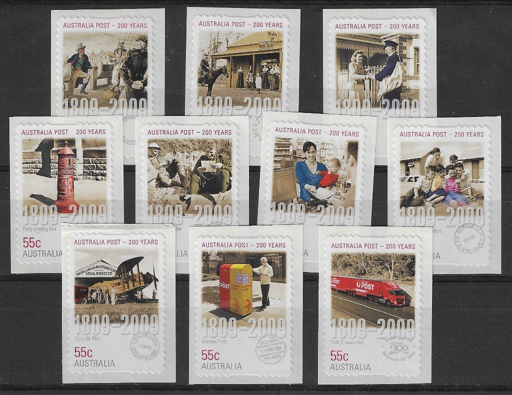 AUSTRALIE 2009, mi 3178/87 "Australian Post 200yrs" postfris, Ophalen of Verzenden, Postfris
