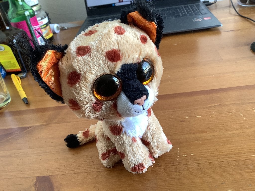TY knuffel beanie boo Buckwheat Lynx. 2015, Gebruikt, Overige typen, Ophalen of Verzenden, Met label