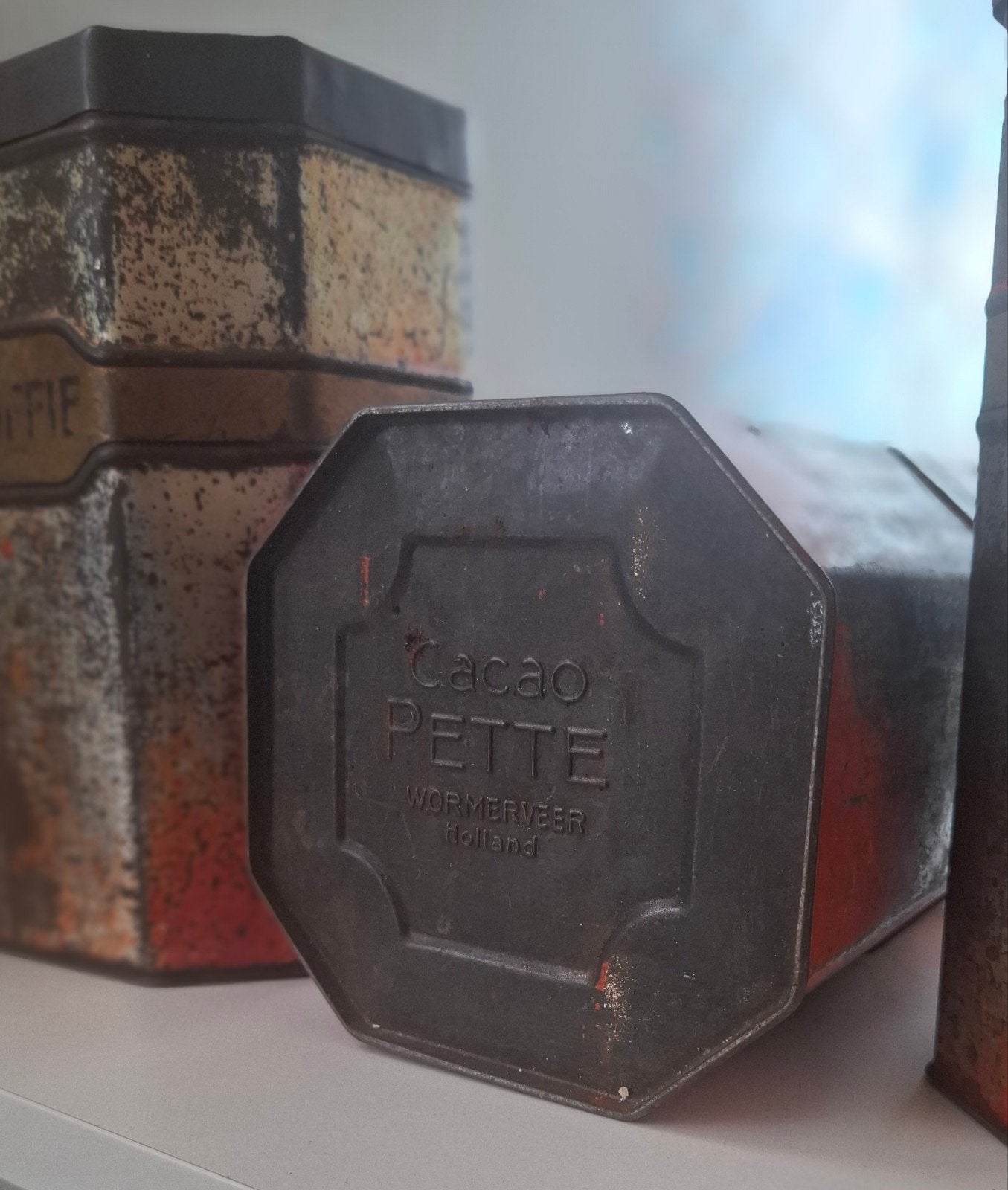 Zeldzaam Pette Cacao Blik Wormerveer Koffie Suiker Thee, Ophalen of Verzenden, Gebruikt