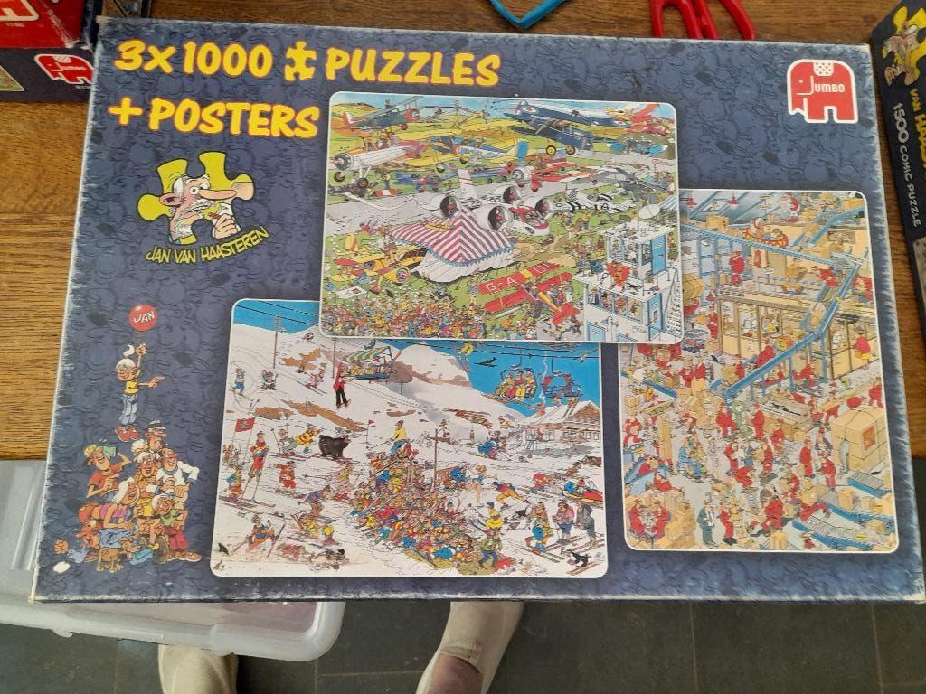 J van Haasteren, busy airport, break a leg, int parcels, Hobby en Vrije tijd, Denksport en Puzzels, Ophalen of Verzenden, 500 t/m 1500 stukjes