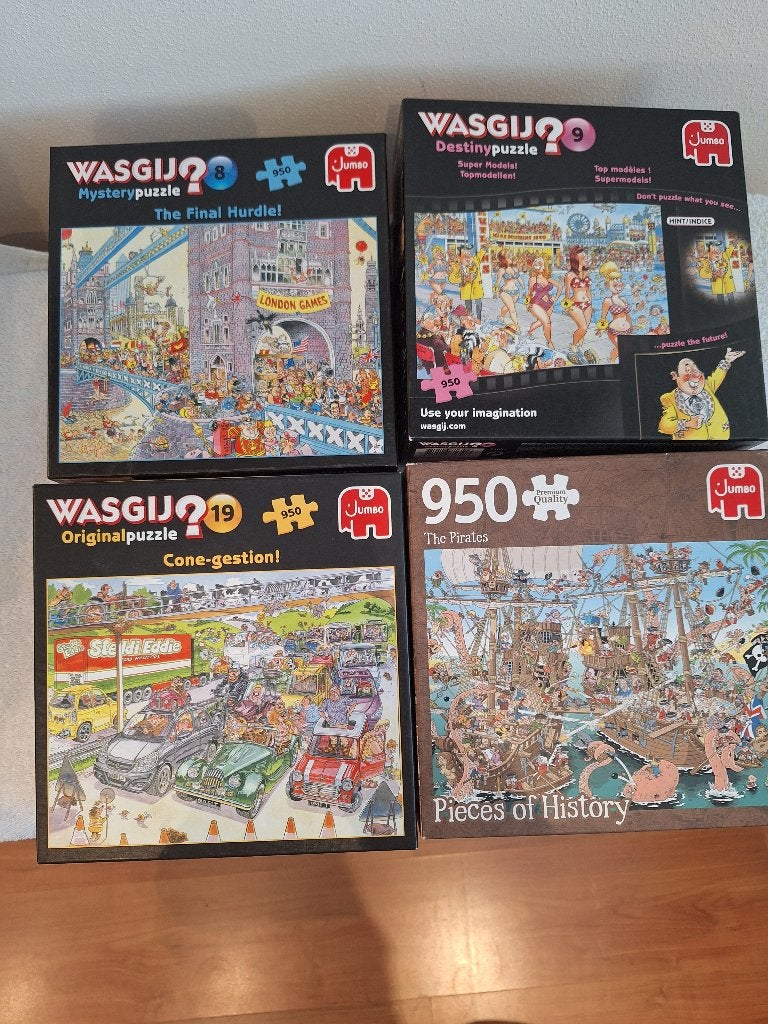 Puzzels Wasgij en Thats's life, Hobby en Vrije tijd, Ophalen, 500 t/m 1500 stukjes, Gebruikt, Legpuzzel