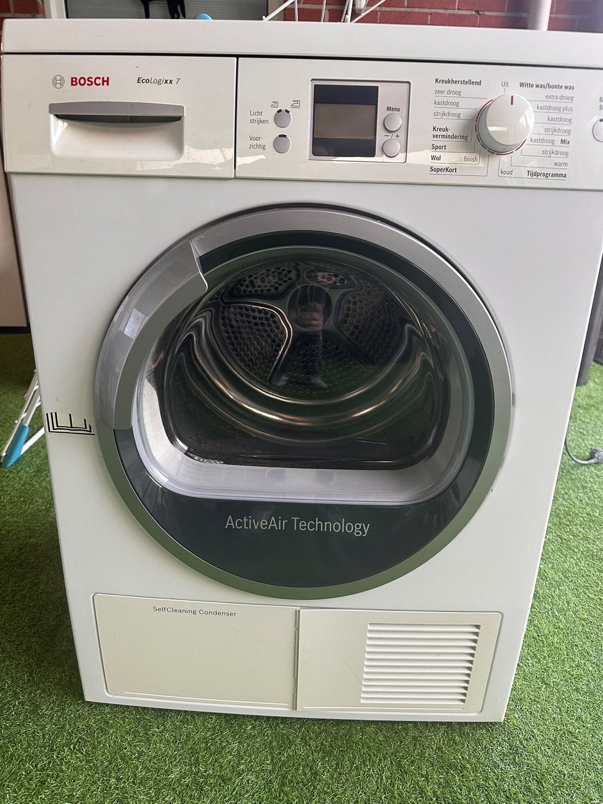 Bosch EcoLogixx 7 ActiveAir Technology Condensdroger, Ophalen, Gebruikt, 8 tot 10 kg, Voorlader