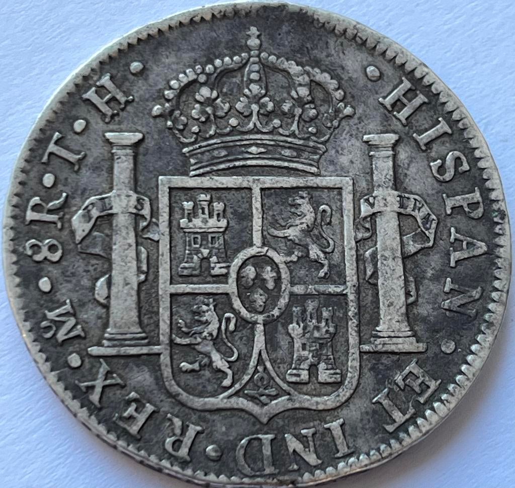 Mexico schaarse acht real 1808, Ophalen of Verzenden, Midden-Amerika, Losse munt, Zilver