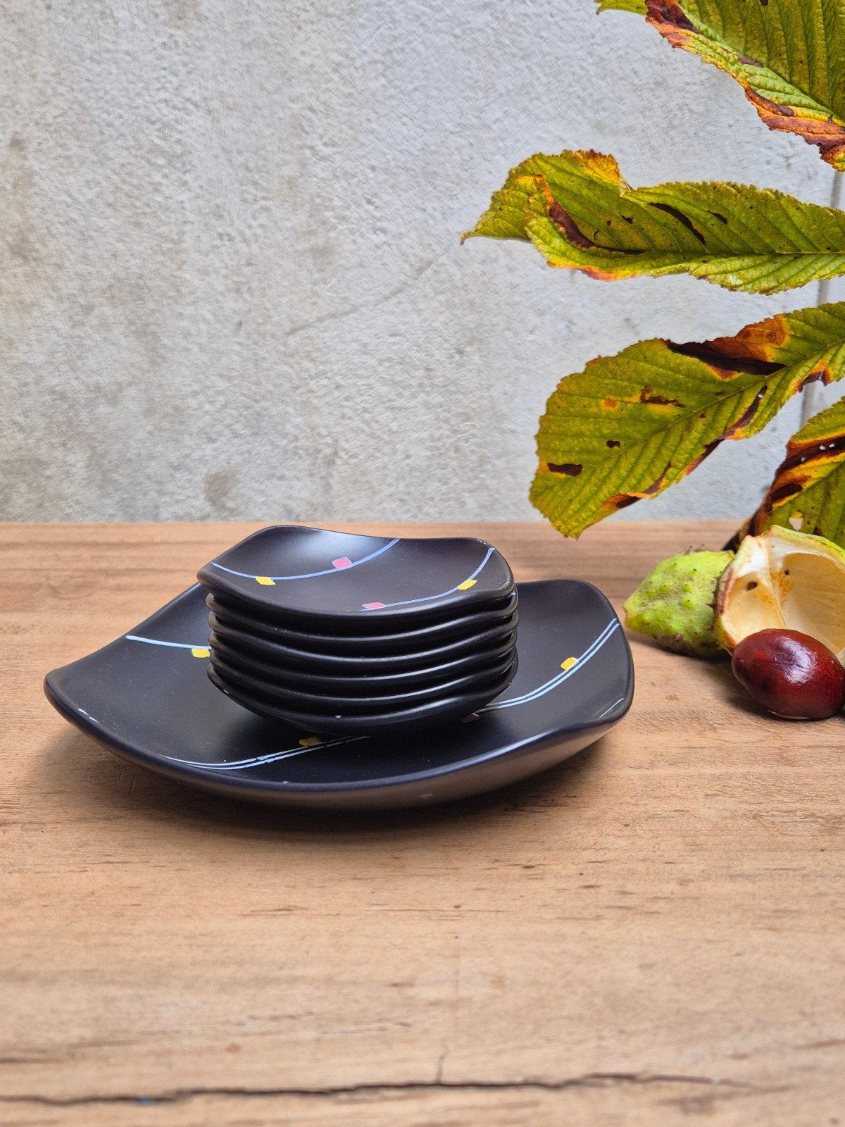 Vintage Flora Gouda snackset / pindastel decor ‘Tosca’, Ophalen of Verzenden
