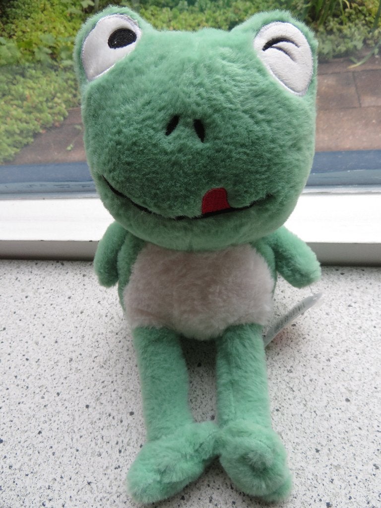 Kikker knipoog merk Krüger Gregoriades ALIKI, Kinderen en Baby's, Speelgoed | Knuffels en Pluche, Kikker, Groen, Nieuw, Ophalen of Verzenden