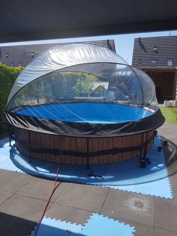 Zwembad met overkapping en complete accessoireset, Ophalen of Verzenden, Zo goed als nieuw