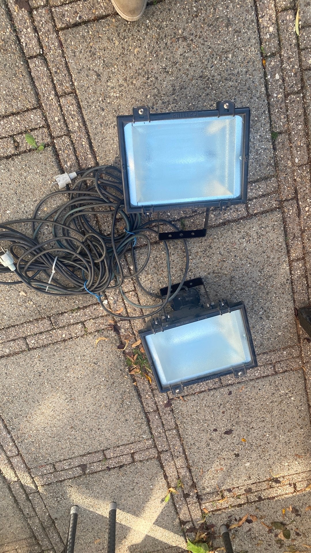 2 Bouwschijnwwepers van Philips, Ophalen, Gebruikt, Lamp met armatuur