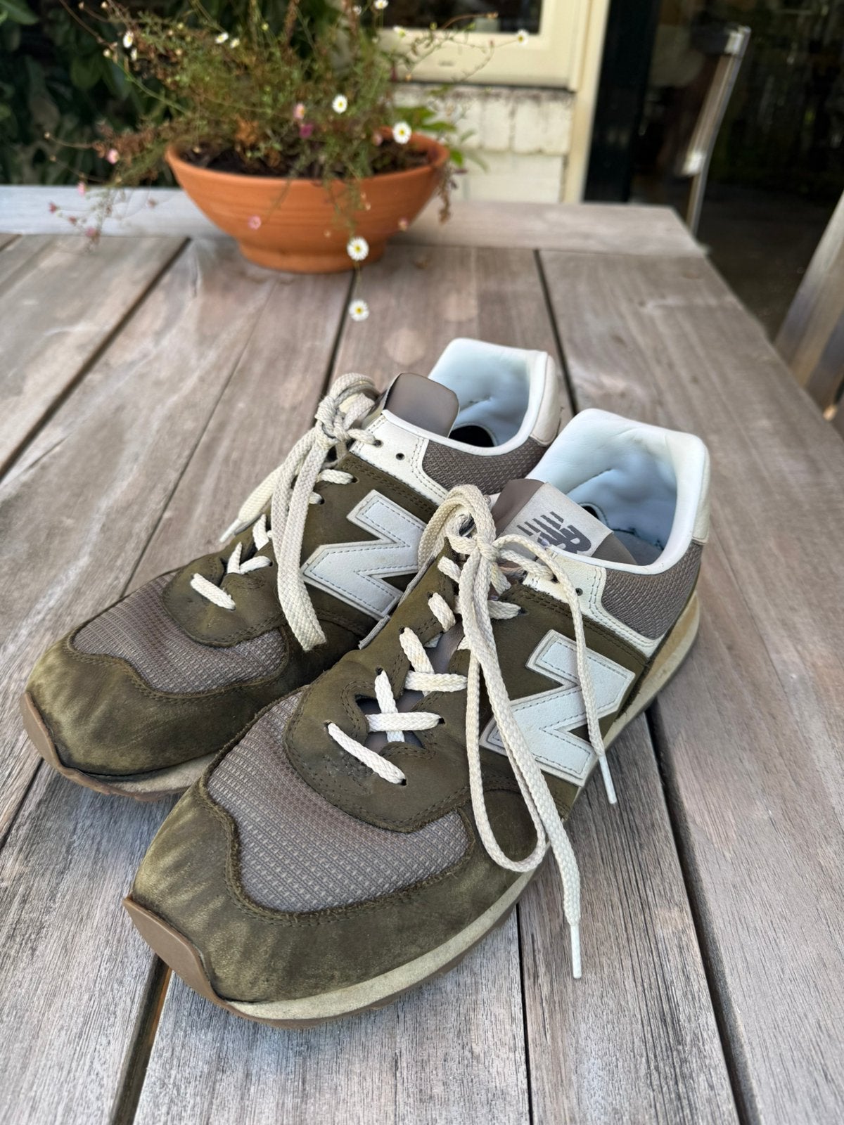 New Balance sneakers maat 47.5 - weinig gebruikt, Ophalen, Zo goed als nieuw, Wit
