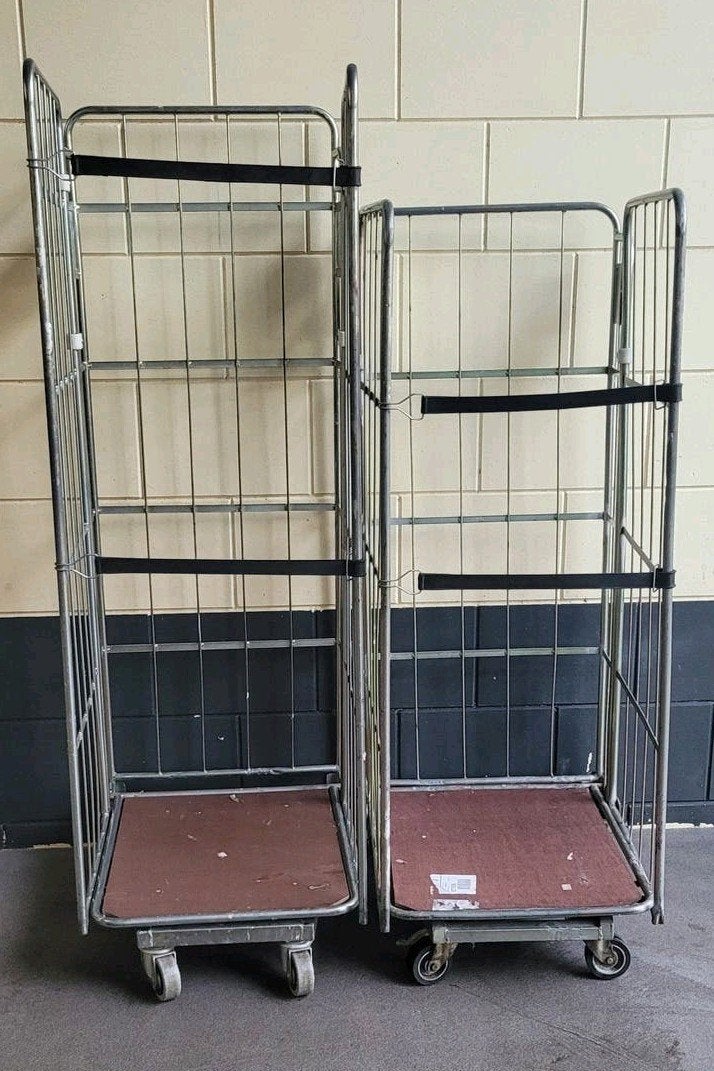 rolcontainer transportkar magazijnwagen trolley rolkar, 100 liter of meer, Ophalen of Verzenden, Gebruikt, Transportkar