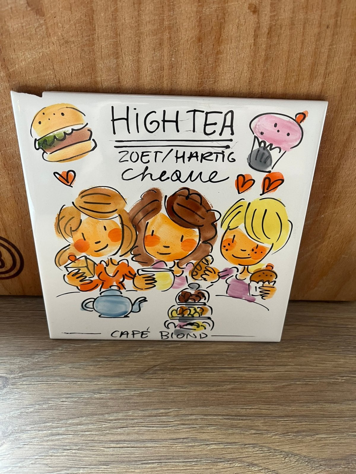 Blond amsterdam LE tegel high tea, Huis en Inrichting, Keuken | Servies, Ophalen of Verzenden, Zo goed als nieuw, Aardewerk