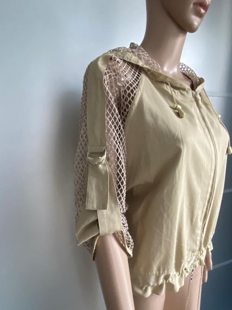 K91 Set/pak jasje + broek mt. 36/38=S/M Beige Vintage, Kostuum of Pak, Ophalen of Verzenden, Zo goed als nieuw, Maat 36 (S)