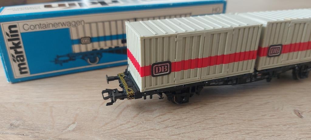 Märklin DB containerwagen artnr 4664 in ovp, Hobby en Vrije tijd, Modeltreinen | H0, Wisselstroom, Wagon, Ophalen of Verzenden