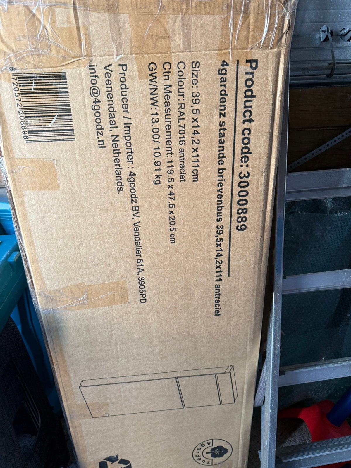 Staande brievenbus nieuw in doos, Tuin en Terras, Ophalen, Nieuw, Staal, Staande brievenbus