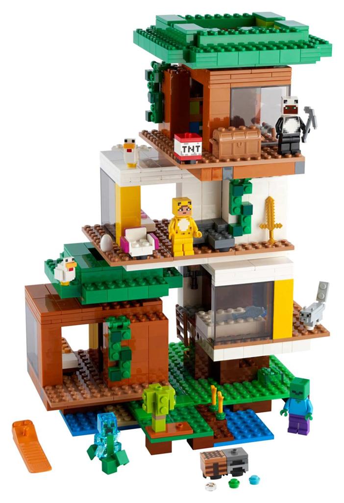 Lego Minecraft 21174 De Moderne Boomhut, Minecraft, Lego, Ophalen of Verzenden, Zo goed als nieuw