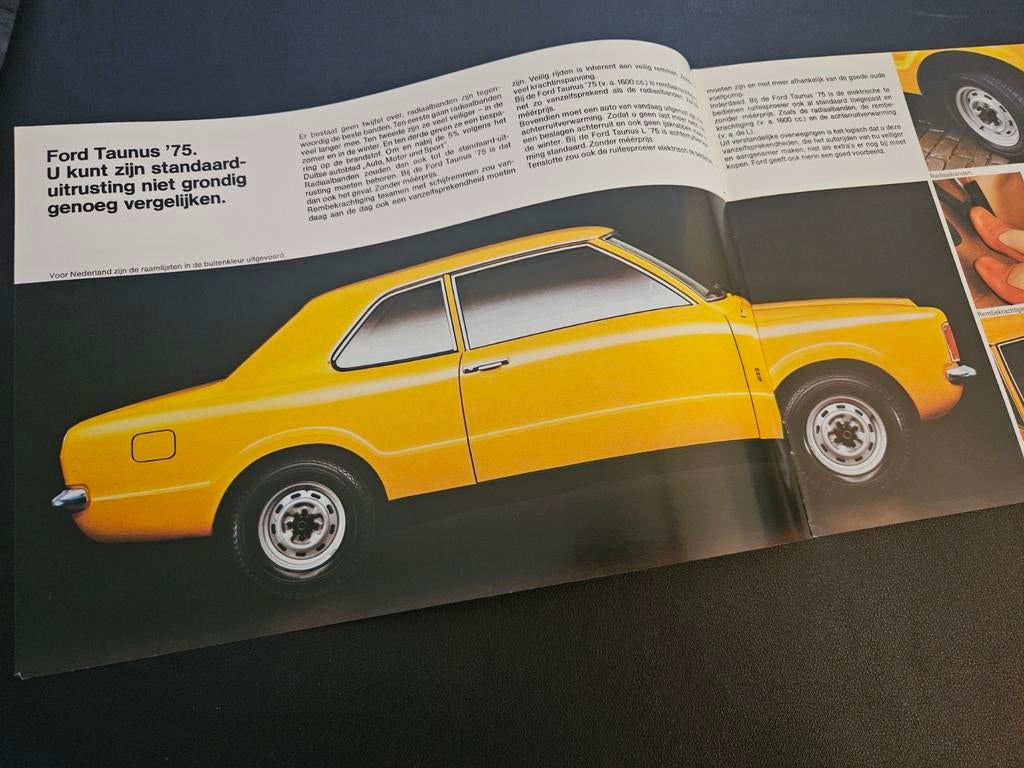 Brochure Ford Taunus 1975, Ophalen of Verzenden, Zo goed als nieuw, Ford