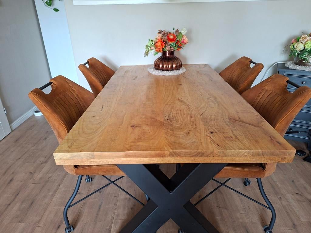 Mango tafel, Huis en Inrichting, Tafels | Eettafels, Ophalen, 50 tot 100 cm, Zo goed als nieuw, 150 tot 200 cm