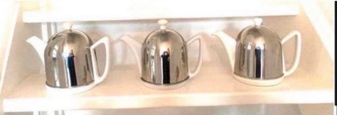 Bredemeijer Theepotten Klassiek Design 1953 Porselein RVS, Ophalen of Verzenden