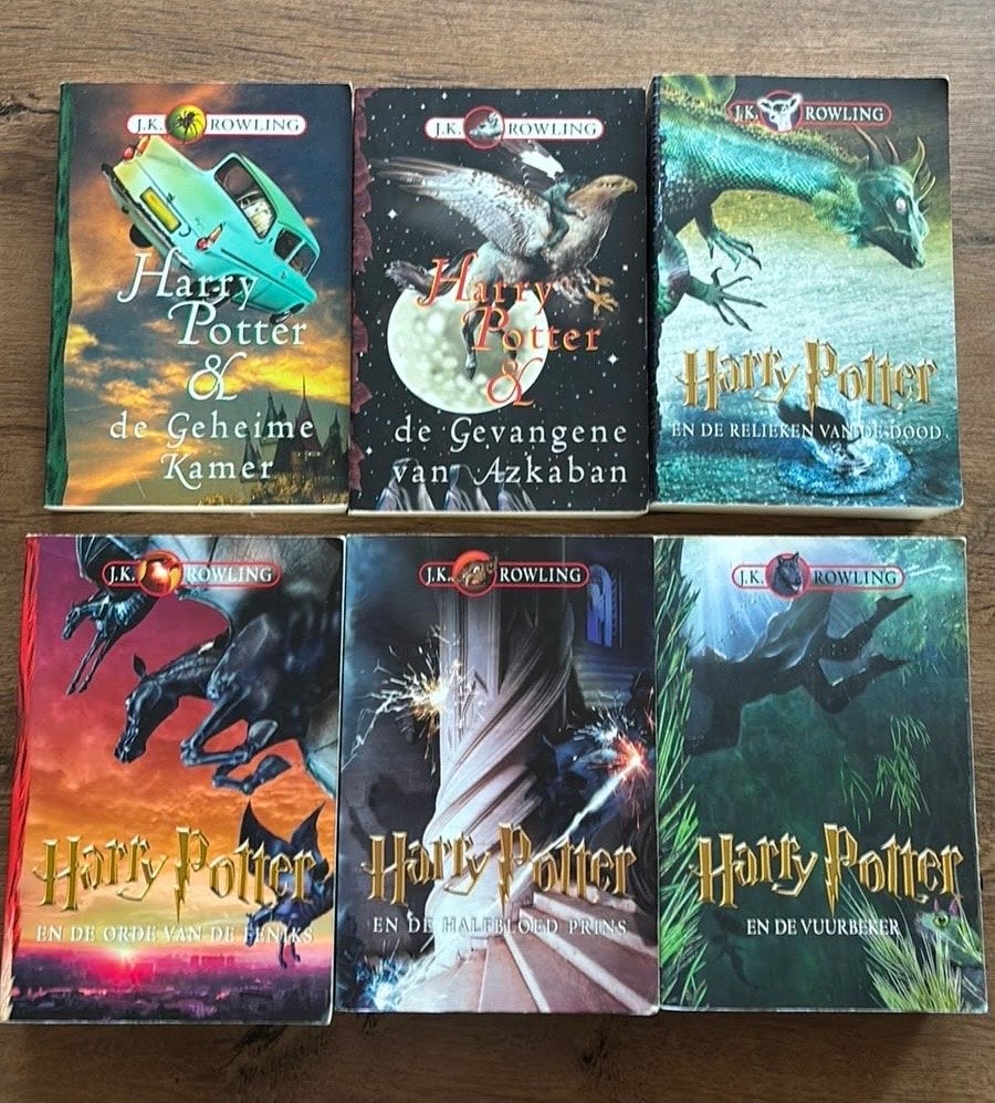 Harry Potter boekenreeks - 6 delen (Nederlands), Boeken, Ophalen of Verzenden, Gelezen