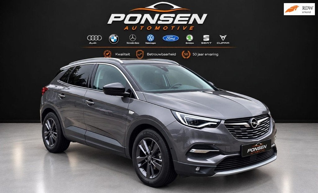 Opel Grandland X 1.2 Turbo Business Executive automaat, Dealer onderhouden, Gebruikt, Bedrijf, 3 cilinders