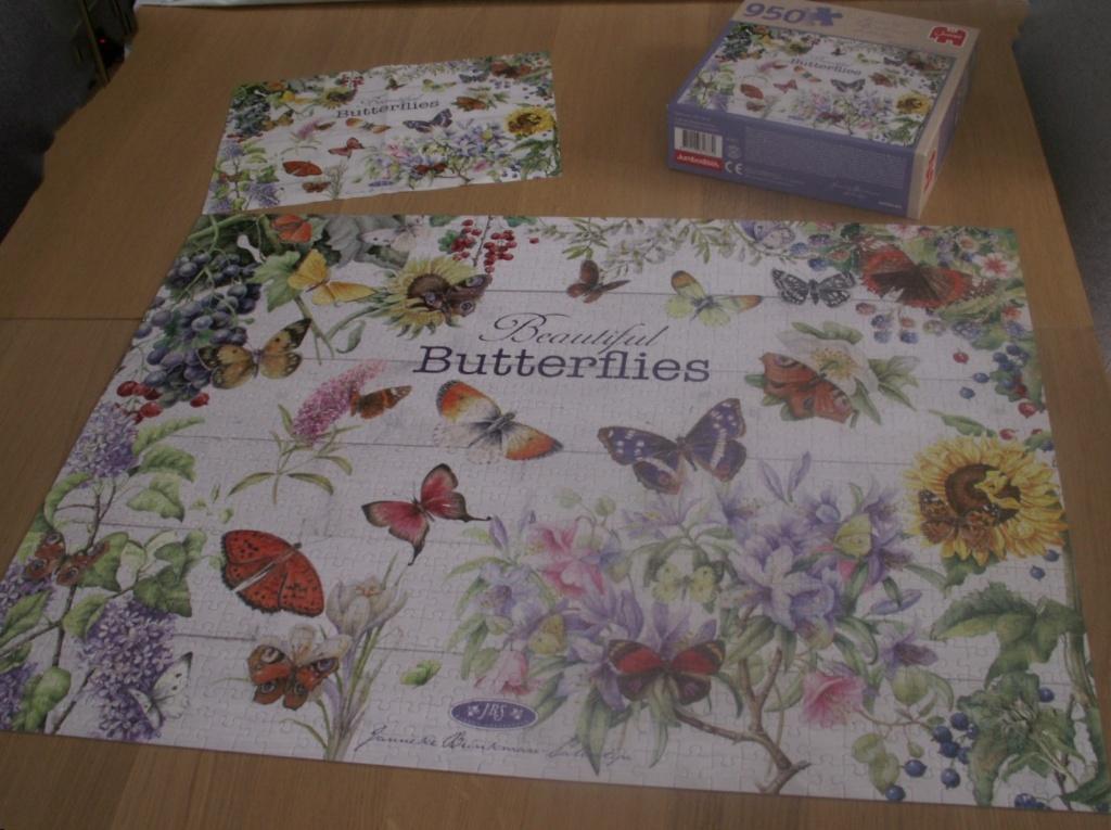 Janneke Brinkman Beautifull Butterflies Vlinders Puzzel 950, Ophalen of Verzenden, 500 t/m 1500 stukjes, Zo goed als nieuw