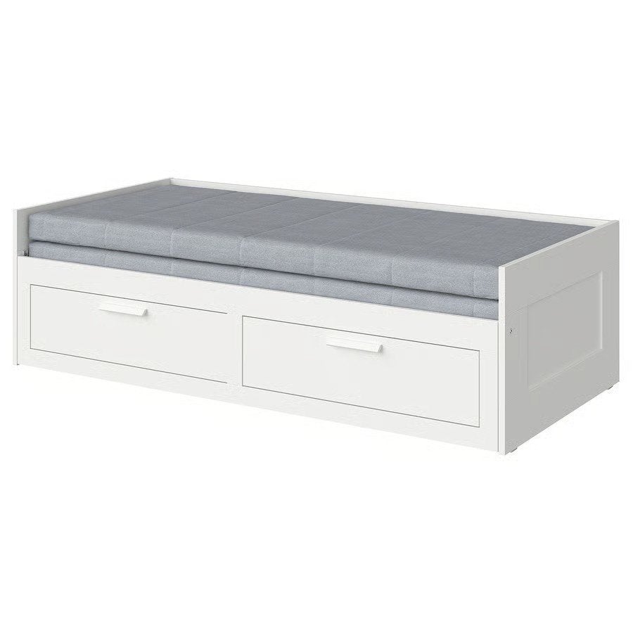Ikea Brimnes bed, Ophalen, Wit, Tweepersoons, Zo goed als nieuw