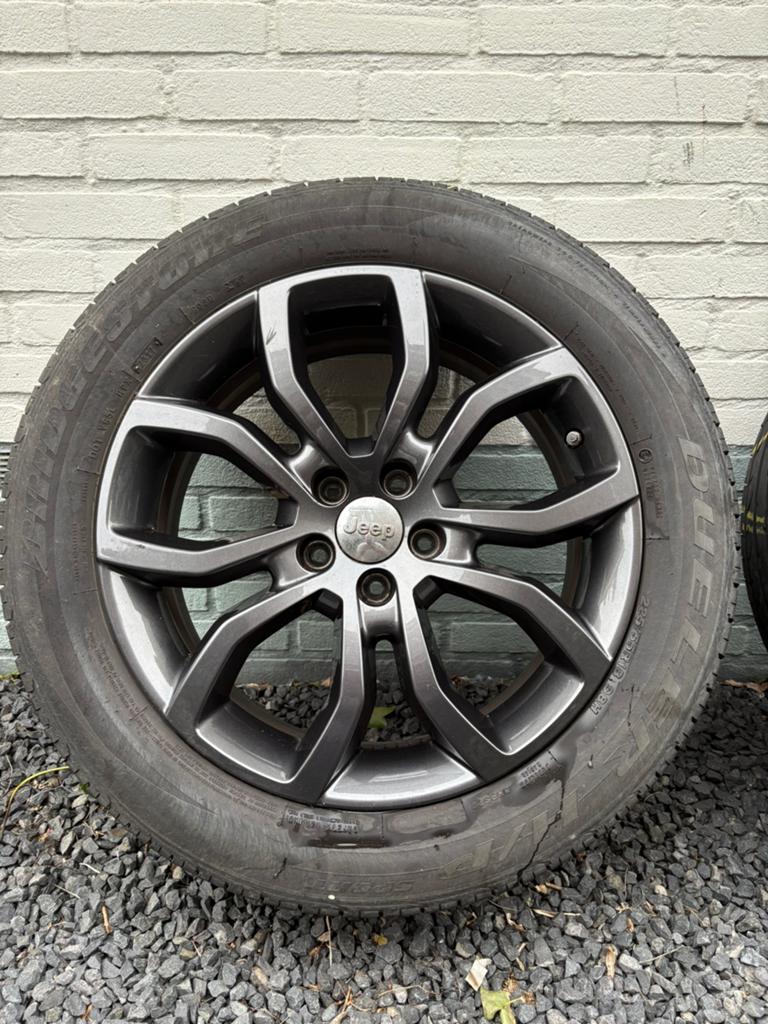 Set velgen met zomerbanden Jeep Compass 225/55R18, Ophalen, Velg(en), 17 inch, Zomerbanden