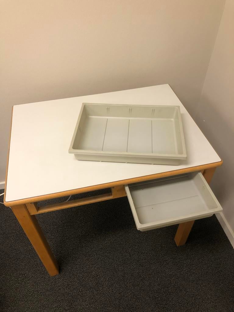 Kinderbureau met 2 lades - De Hoogh schoolmeubels jaren 90, Ophalen, Gebruikt, Tafel(s)