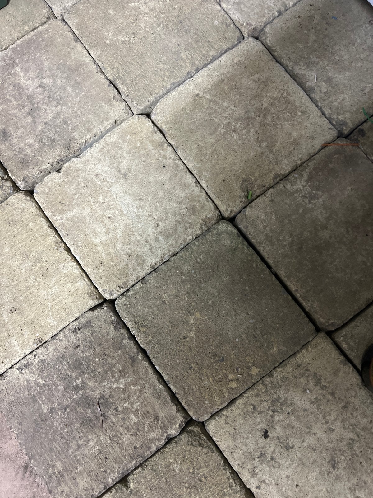 Ca. 28 m2 gebruikte trommelstenen; Gratis!, Ophalen, Gebruikt, Klinkers, 10 m² of meer