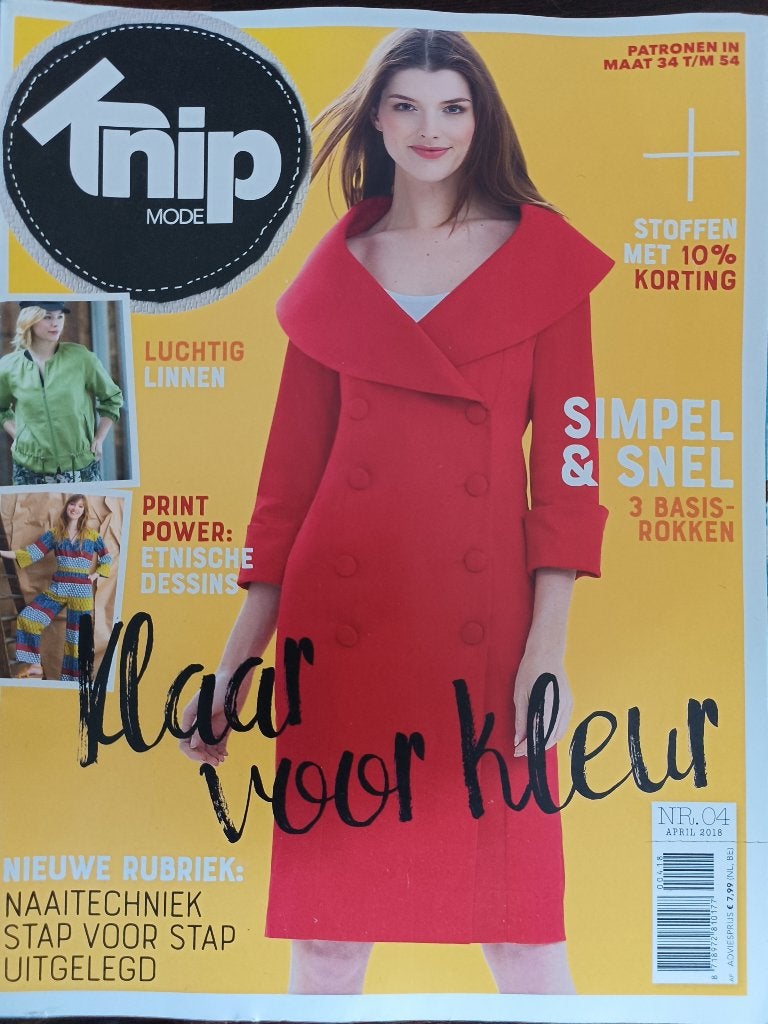 Knipmode april 2018, Ophalen of Verzenden, Zo goed als nieuw, Vrouw, Knipmode